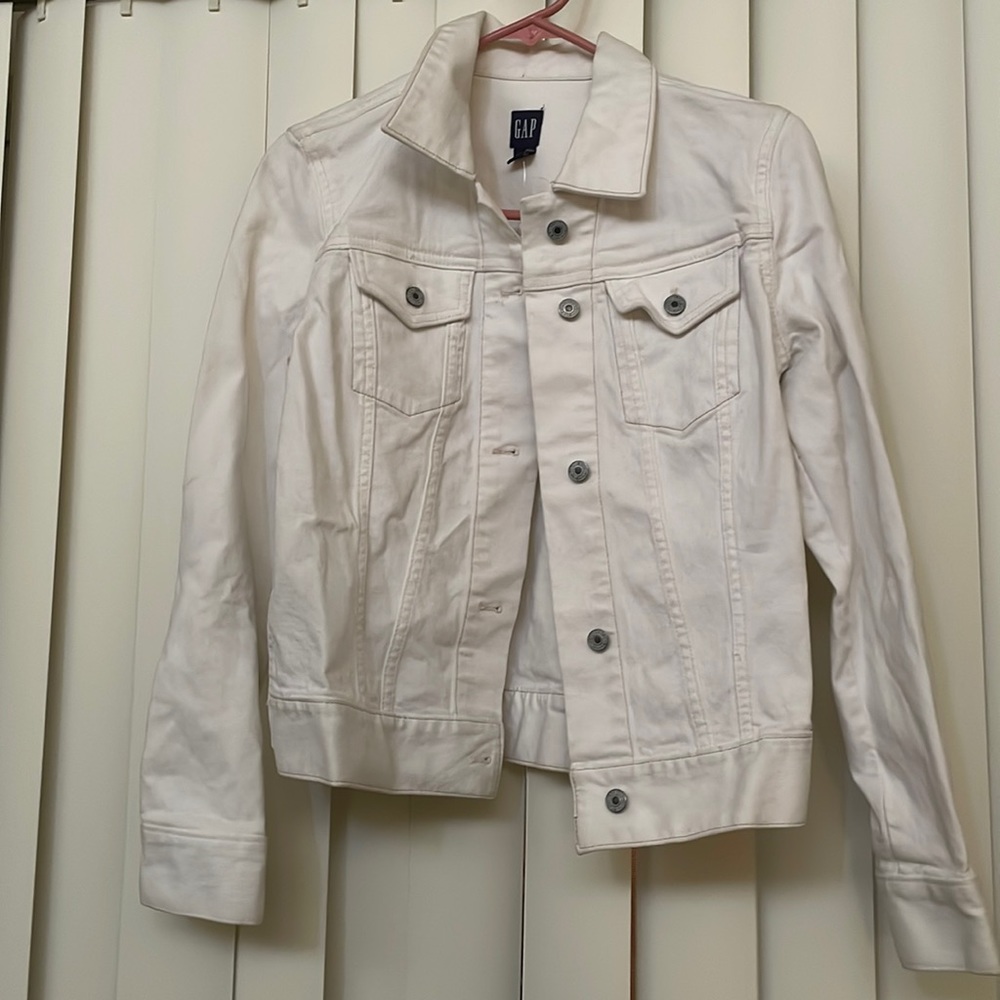 White jean jacket